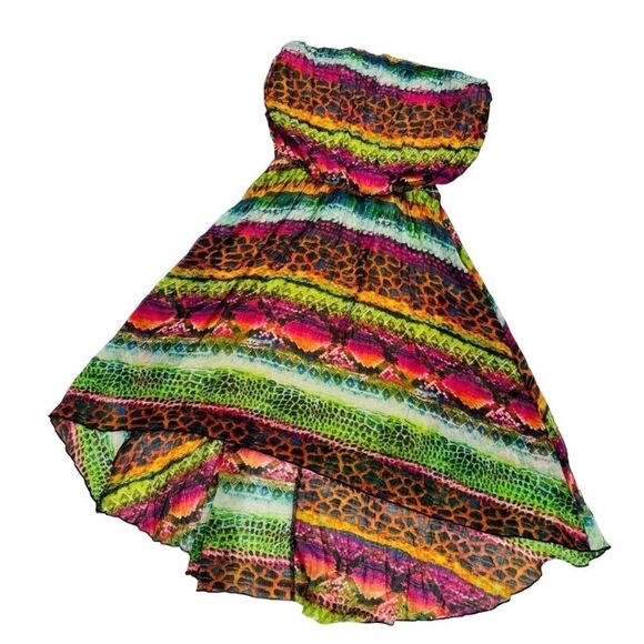 10/$25🦋 Marquis Multicolor Hi-Lo Tube Dress - Size Large - Picture 8 of 14